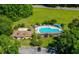 Aerial image showcasing a community pool with plenty of seating and a clubhouse at 3948 Gift Blvd, Johns Island, SC 29455