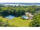 Overhead shot of a neighborhood pool and tennis courts near the waterway at 3948 Gift Blvd, Johns Island, SC 29455