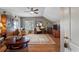 Attic room with vaulted ceiling, hardwood floors, ceiling fan, and lots of wood furniture at 3948 Gift Blvd, Johns Island, SC 29455