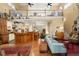 Expansive living room with an open layout showcasing the kitchen and loft area at 423 Lake Moultrie Dr, Bonneau, SC 29431