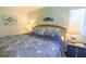Bedroom with light green accents, a decorative ocean painting, and a decorative fish mounted on the wall at 4233 Mariners Watch, Johns Island, SC 29455