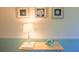 Coastal decor table with lamp and art at 4233 Mariners Watch, Johns Island, SC 29455