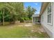 This home has a spacious fenced backyard with a screened-in porch, perfect for enjoying the outdoors at 5332 Copley Cir, Summerville, SC 29485