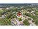 Aerial view of community featuring lush green surroundings, nearby freeway, and beautiful homes at 613 Antebellum Ln, Mount Pleasant, SC 29464