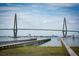 Dramatic view of the Ravenel bridge from a dock at 80 On The Harbor Dr, Mount Pleasant, SC 29464