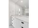 Elegant bathroom featuring a marble countertop, modern fixtures, and a view of the shower at 853 Whispering Marsh Dr, Charleston, SC 29412
