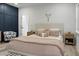 Inviting bedroom boasts stylish decor, neutral colors, and natural light, creating a comfortable retreat at 8703 Jenny Lind St, North Charleston, SC 29406