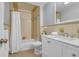 Classic bathroom featuring a shower-tub combination, toilet and stylish vanity at 926 Lansing Dr # 926-G, Mount Pleasant, SC 29464