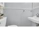 This powder room has a wall mounted sink and commode at 926 Lansing Dr # 926-G, Mount Pleasant, SC 29464