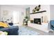 Bright living room with a modern fireplace, stylish decor, and comfortable seating at 960 Savage Road Rd, Charleston, SC 29414