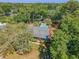Aerial shot of a home with a backyard pool and lush landscaping, blending privacy with outdoor enjoyment at 968 Cummings Cir, Mount Pleasant, SC 29464