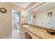 Bright bathroom features granite countertops, vanity, neutral paint, and a well-lit mirror at 968 Cummings Cir, Mount Pleasant, SC 29464