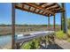 Fish cleaning station with a cutting board and sink overlooking scenic water and marsh views at 968 Cummings Cir, Mount Pleasant, SC 29464