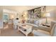 Inviting living room with neutral furniture, light hardwood floors, and artwork above the white sofa at 968 Cummings Cir, Mount Pleasant, SC 29464