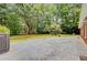 Spacious backyard featuring a large concrete patio and lush greenery, perfect for outdoor entertaining at 106 Newington Rd, Summerville, SC 29485