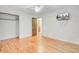 Bedroom featuring hardwood floors, ceiling fan, and mounted television at 106 Newington Rd, Summerville, SC 29485