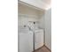 Laundry area with washer and dryer hookups and storage shelves at 1142 Village Creek Ln # 4, Mount Pleasant, SC 29464