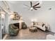 Bright living room boasts a fireplace and vaulted ceilings creating a cozy and inviting space for relaxing and entertaining at 1142 Village Creek Ln # 4, Mount Pleasant, SC 29464