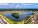 Stunning aerial perspective of the community lake and nearby walking paths at 1171 Hammrick Ln, Johns Island, SC 29455
