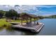 Beautiful lake dock with seating at 1171 Hammrick Ln, Johns Island, SC 29455