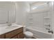Modern bathroom with a bathtub and shower combination, plus a vanity sink at 120 Shingle Oak Dr, Moncks Corner, SC 29461