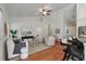 Inviting living room with views to the kitchen with bar seating for a smooth transition and easy entertaining at 1610 Fishbone Dr, Johns Island, SC 29455