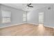 Spacious bedroom with a ceiling fan and ensuite bathroom at 168 Cotillion Cres, Summerville, SC 29483