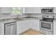 Close up view of a modern kitchen with stainless steel appliances and granite countertops at 168 Cotillion Cres, Summerville, SC 29483