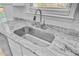 Close up of modern kitchen sink and granite countertops at 168 Cotillion Cres, Summerville, SC 29483