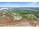 Aerial view highlighting a neighborhood's proximity to the water at 1721 Bowline Dr at 1721 Bowline Dr, Mount Pleasant, SC 29466