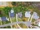 Aerial view of a residential home (1721 Bowline Dr) with a pool and scenic surroundings at 1721 Bowline Dr, Mount Pleasant, SC 29466