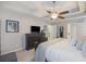 Spacious main bedroom featuring trey ceiling, ceiling fan, and lots of natural light at 1901 Bairds Cv, Charleston, SC 29414