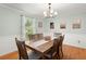 Charming dining room with natural light, a wooden table set for six, and stylish decor at 197 High Grove Rd, Summerville, SC 29485