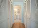 Bathroom hallway view with double closets and an ensuite bathroom at 2011 N Highway 17 # 2300F, Mount Pleasant, SC 29466