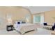 Spacious main bedroom features vaulted ceilings, a ceiling fan, ensuite, and large windows at 2076 Rookery Ln, Charleston, SC 29414