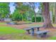 Relaxing scene with a pond, swing, park bench and picnic table at 2076 Rookery Ln, Charleston, SC 29414