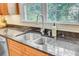 Stainless steel sink with granite countertops and a bright window view at 2076 Rookery Ln, Charleston, SC 29414