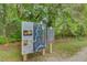 Informative trail sign displaying a map and etiquette guidelines for visitors at 2076 Rookery Ln, Charleston, SC 29414