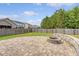 A brick patio and firepit provide a relaxing backyard space, framed by a wooden fence and green foliage at 212 Palmetto Walk Dr, Summerville, SC 29486