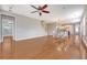 Spacious open concept living area with kitchen, dining, and stairs to the second story at 212 Palmetto Walk Dr, Summerville, SC 29486
