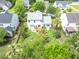 Aerial view of a home with a large backyard, wooden deck, and beautiful landscaping at 2132 Summerwood Dr, Mount Pleasant, SC 29466