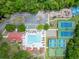 Aerial image of community pool and various sports courts, perfect for active residents at 2132 Summerwood Dr, Mount Pleasant, SC 29466