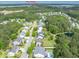 Community aerial view highlighting a neighborhood, wooded area, and boat storage at 2132 Summerwood Dr, Mount Pleasant, SC 29466