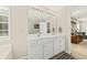 This bright bathroom features a double vanity with lots of storage and a large mirror at 2132 Summerwood Dr, Mount Pleasant, SC 29466