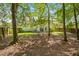 View of home's backyard featuring a large grassy area, mature trees, and a wooden fence at 240 Eagle Ridge Rd, Summerville, SC 29485