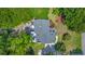 Overhead aerial view of the house showcasing the roof, the patio, and landscaping surrounding the property at 25 Fitzroy Dr, Charleston, SC 29414