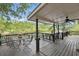 Spacious deck with outdoor seating and picturesque views of the river, perfect for entertaining at 263 Gator Walk, Ridgeville, SC 29472