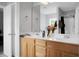 Bathroom featuring a double sink vanity and large mirror, plenty of counter space at 300 Greens Ct, Goose Creek, SC 29445