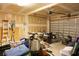 This garage has plenty of storage space and a work bench to complete household projects at 300 Greens Ct, Goose Creek, SC 29445