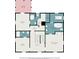 Second floor floorplan shows the bedrooms with ensuite bathrooms and a balcony at 3002 Edenvale Rd, Johns Island, SC 29455